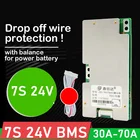 Защитная плата литий-ионного аккумулятора 7S BMS, 24 В, 30 А, 40 А, 50 А, 60 А, 70 А, 18650 литий-полимерная литий-ионная батарея с защитой от падения провода AGV CA