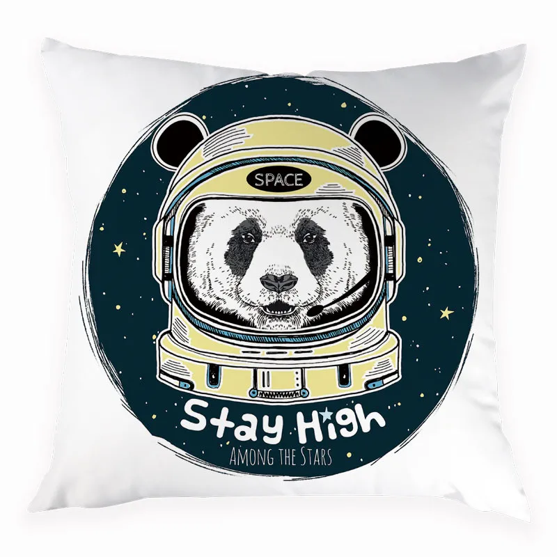 

Cartoon Animal Cushion Cover Sofa Pillow Covers Peach Skin Decorative Panda Pillowcase Home Decor 45*45cm