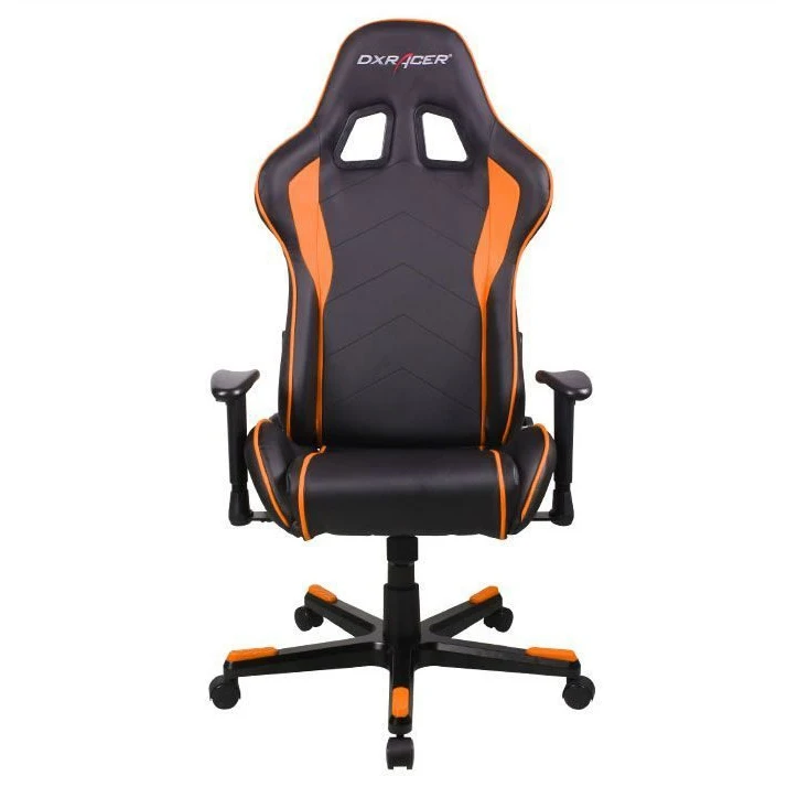 Игровое кресло DXRacer Formula OH/FE08/NO компьютерное до 91 кг кожа PU раскладывание спинки на