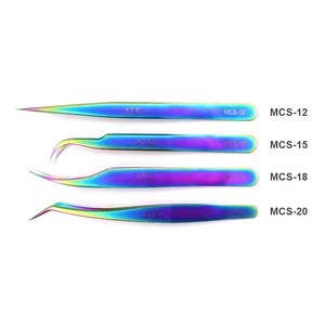 1 шт. Новый MCS красочные ресницы Пинцет из нержавеющей стали супер точный пинцет