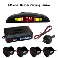 car auto led parking sensor with 4 sensors reverse backup led digital buzzer integrated parking radar detector system display