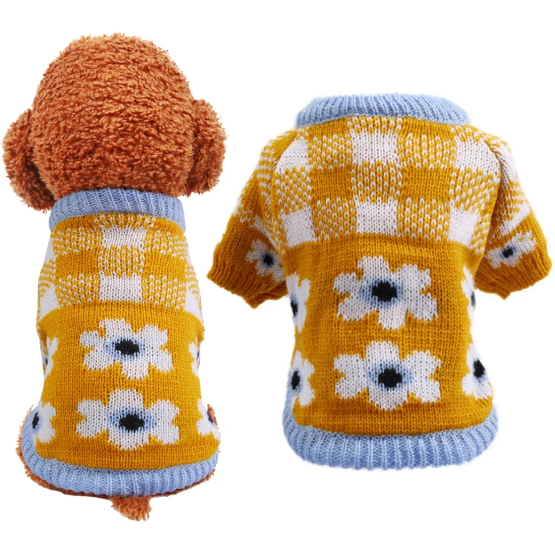 

Plaid Pet Dog Sweater Clothes Winter Puppy Warm Clothing For Small Medium Dogs Chihuahua Christmas Winter Outfit Sweaters
