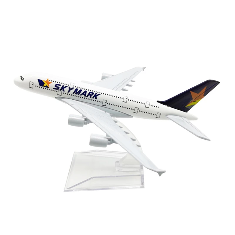 Модель самолета 16 см японские авиакомпании Skymark Airlines A380 литой металлический
