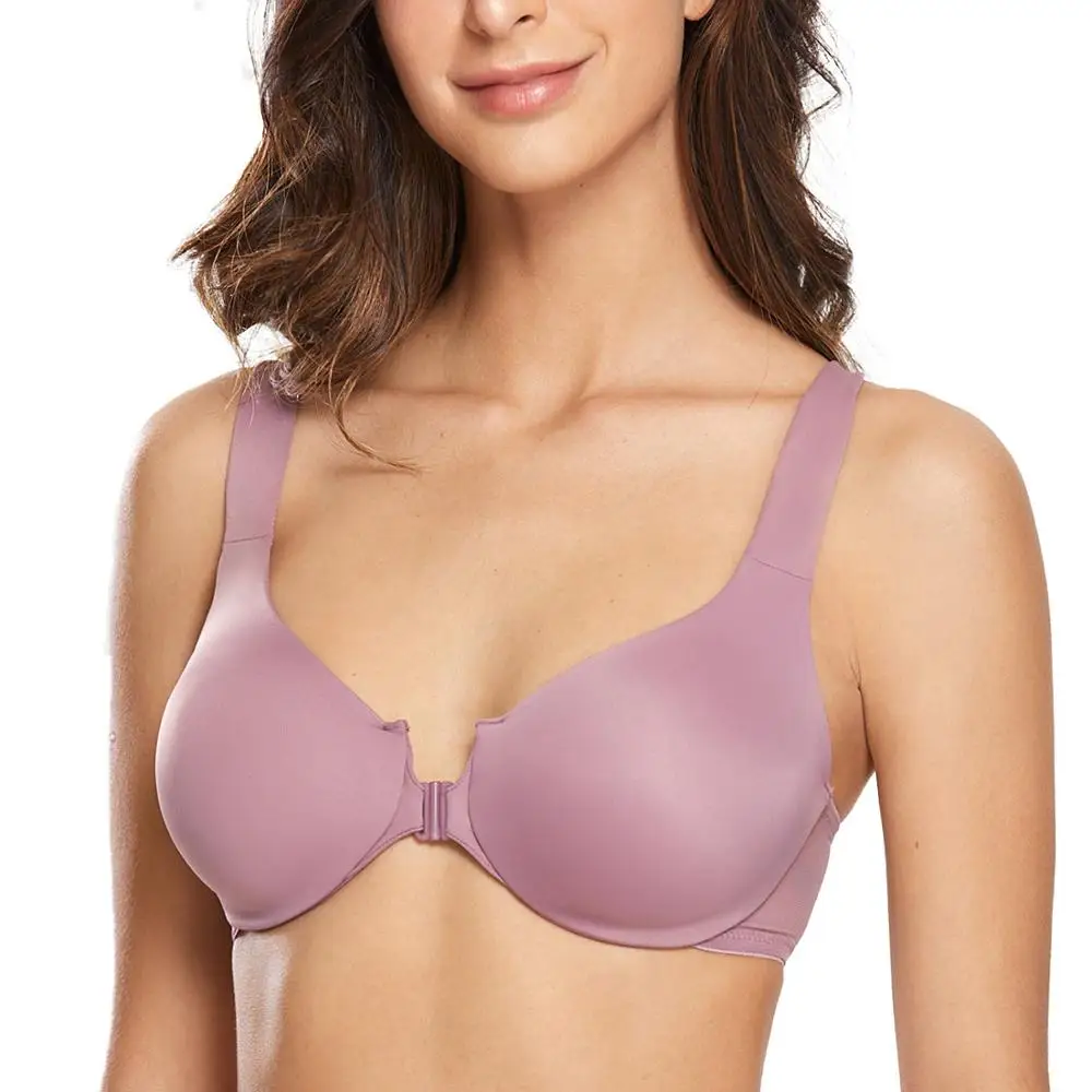 Комфортный женский бюстгальтер на косточках с полным покрытием без пены
