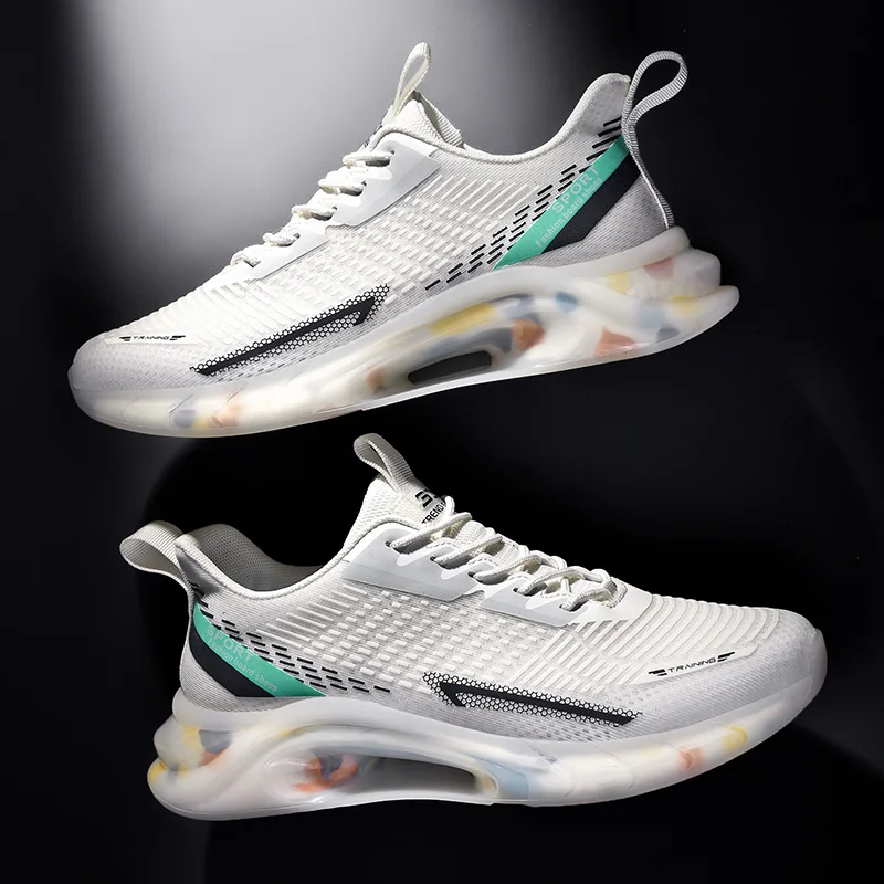 

2021 Air Cushion Running Shoes Man Jogging Shoes Athletic Training Sports Sneakers Men's Lightweight Breathable Walking Shoes