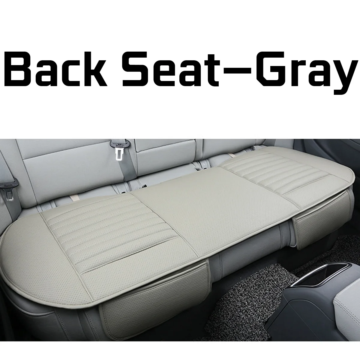 Back Seat Gray Универсальный чехол для сиденья автомобиля четыре сезона искусственная кожа передняя задняя подушка дышащий протектор коврик для авто аксессуары автомобиля - Название цвета: Back Seat Gray