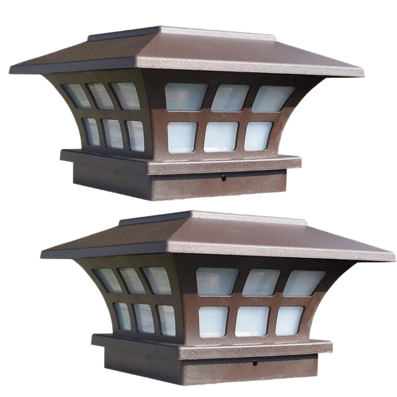 

New 2Pack Solar Post Lights Waterproof Outdoor Cap Lights for Wooden or Vinyl Posts Deck LED Lights