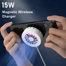 Tongdaytech 15W Magnetic Wireless Chargers For iPhone 12 13 Pro Max Mini Colorful Cooling Fan 3 in1 Fast Charging Charger Stand