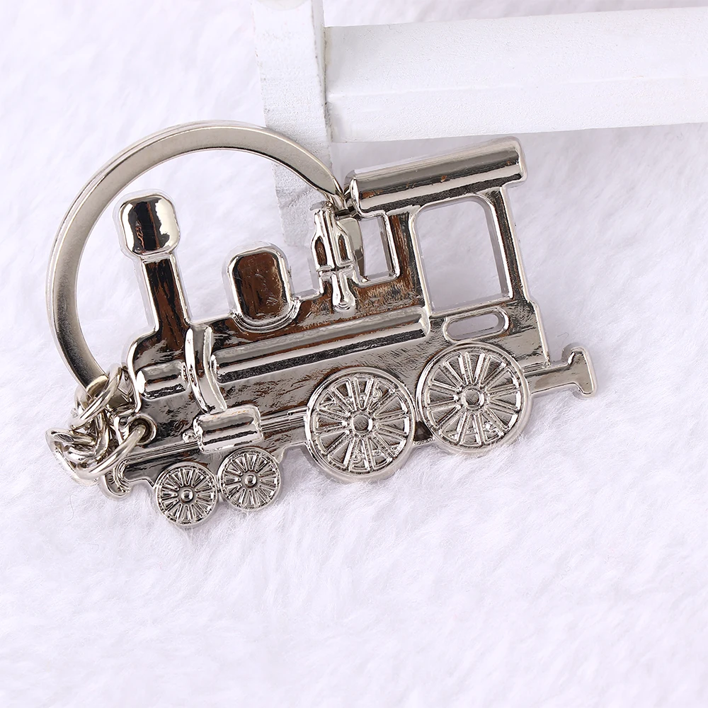 Креативный металлический брелок для парового поезда панк рок автомобильные