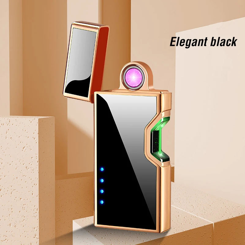 2021 вращающаяся дуга USB электрическая зажигалка для сигарет ветрозащитная