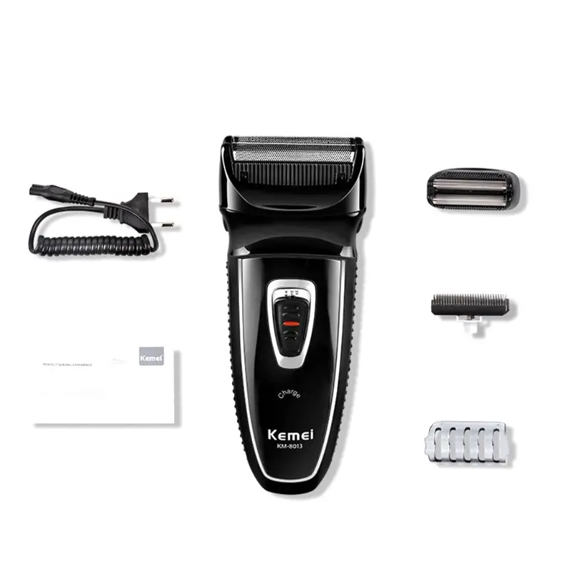 Kemei, новинка, 2 головки, перезаряжаемая электробритва, возвратно-поступательная, для мужчин, Электронные бритвы, KM-8013