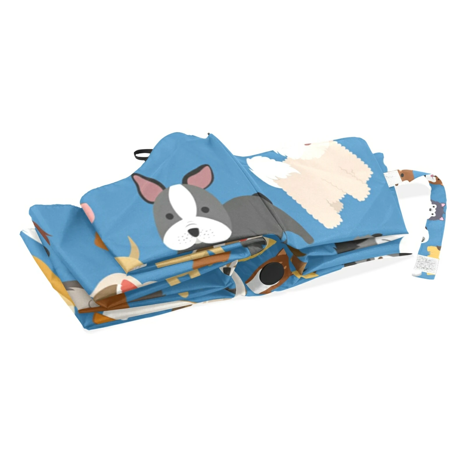 Прочный Ветрозащитный Зонт с семейным принтом собаки дождь женский анти УФ три