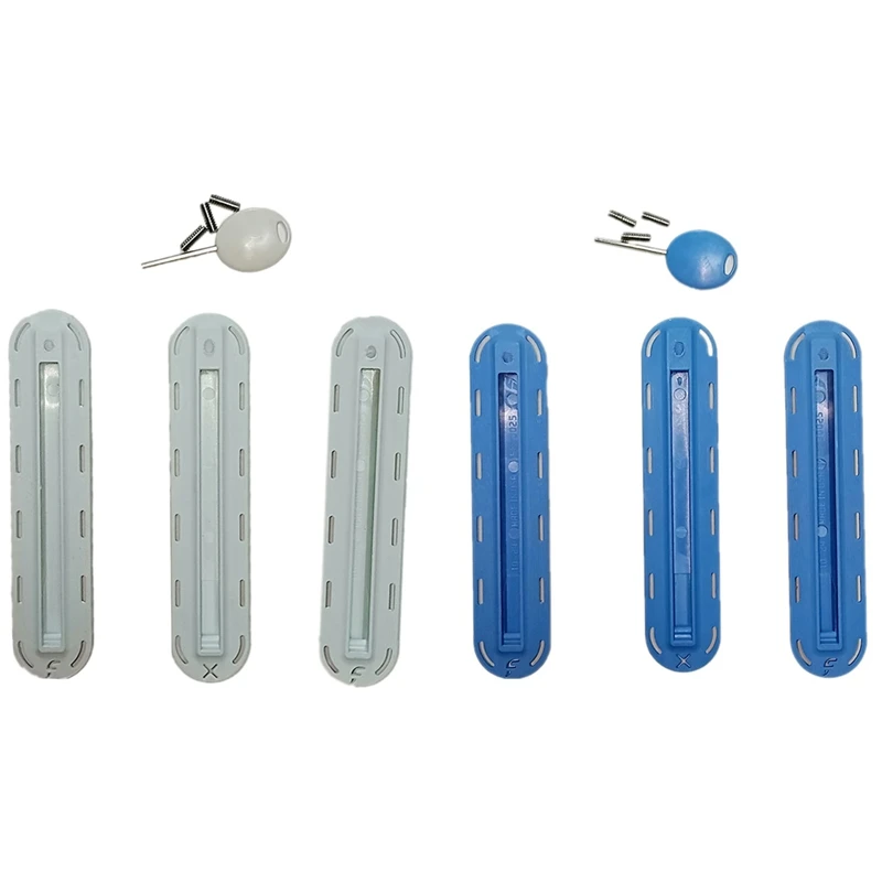 

Лидер продаж, 6 шт., аксессуары для доски для серфинга, цветные плавники для серфинга с винтами для ключей (синий и белый)