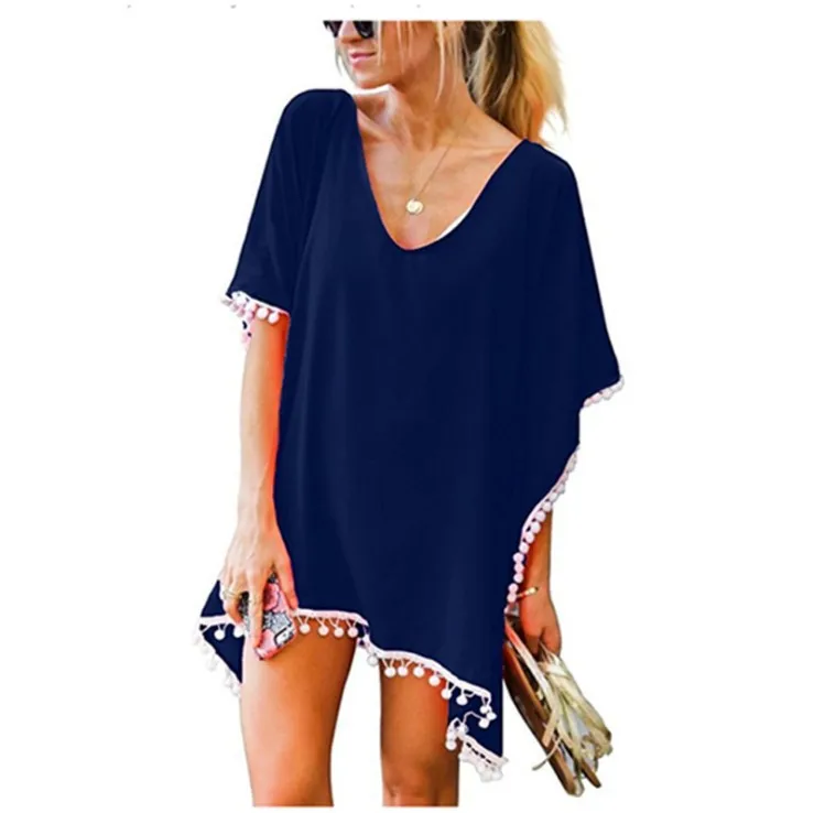 Женское пляжное платье с V образным вырезом| |