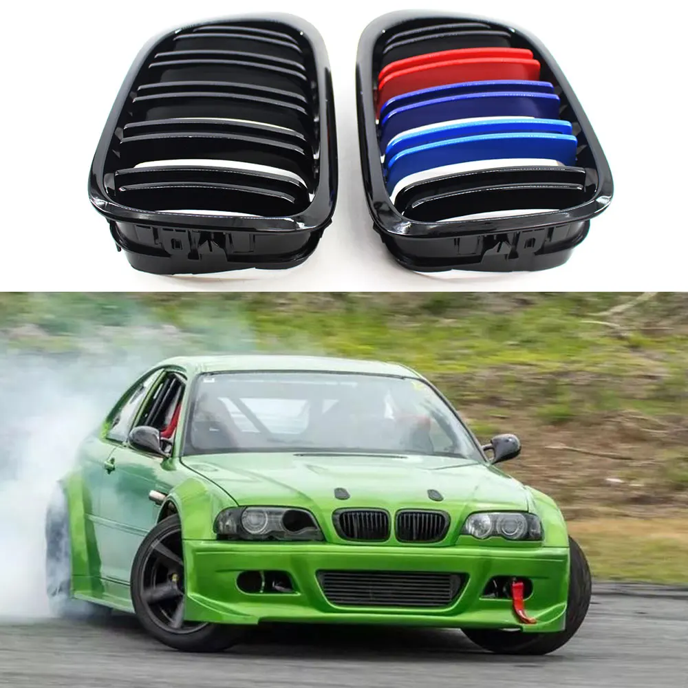 Автомобильные гоночные грили для BMW E46 2 двери 318CI 320CI 323CI 325CI 328CI 1998-2002 передний