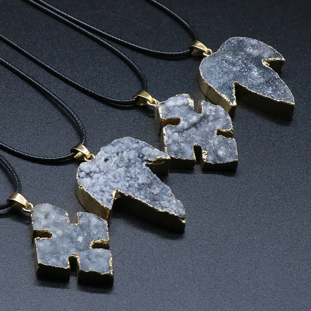 

Natural Semi-precious Stone Pendant Necklace Agate Original Stone for DIY Jewelry Making Necklace Handmade Gift