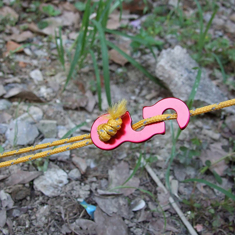 

10pcs Adjustable Camping Tent Parachute Cord Rope Buckle Alloy Cord Buckle Fastener S Type Tensioners Fastener Kit Outdoor Tools