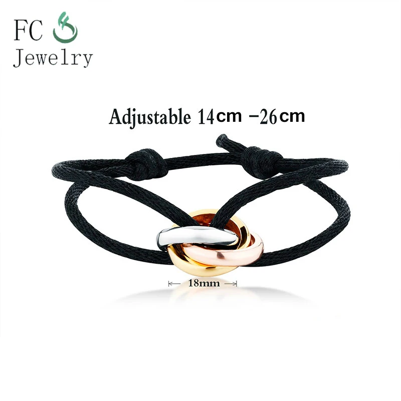 Браслет из нержавеющей стали 3 Цвет металлической пряжкой лента с цепочками на