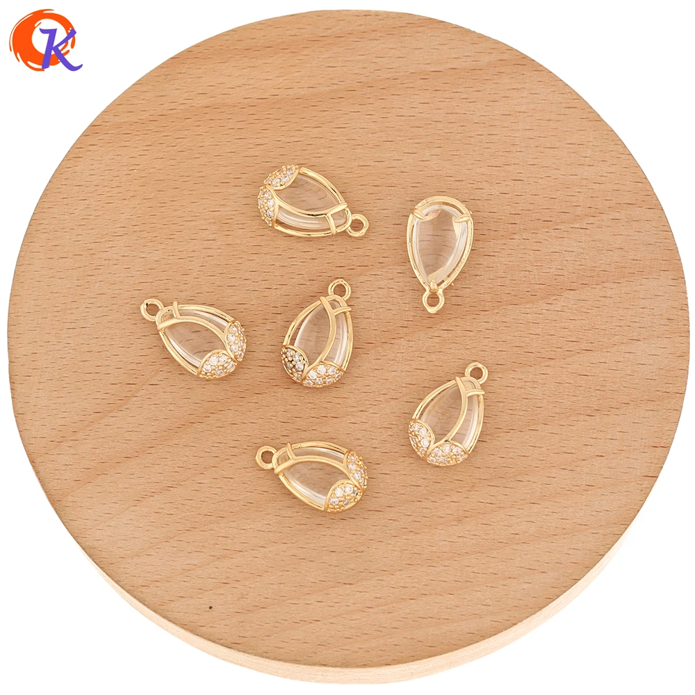 

Cordial Design 50Pcs 10*17MM Jewelry Accessories/CZ Charms/Hand Made/Drop Shape/DIY Making/Earring Findings/Crystal Pendant
