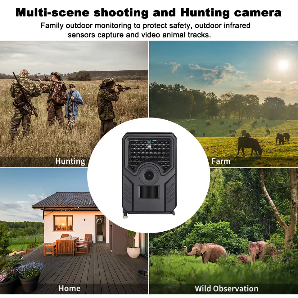 

Outdoor Traps Track Hunting Camera HD 1080P Multifunctional Infrared Night Vision Surveillance wild animals camera Photo Video