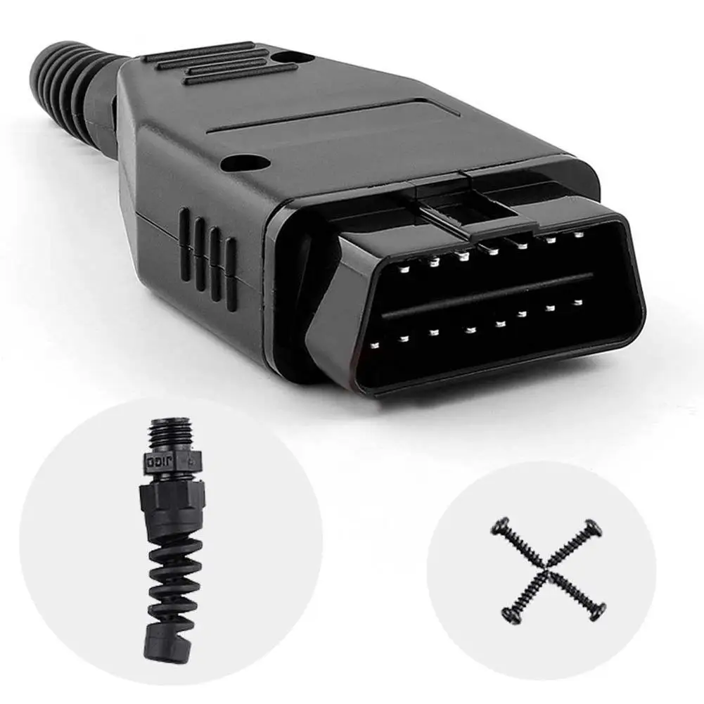 

Durable 16 Pin Male Shell Diagnostic Adaptor Cable OBD2 Connector Plug Auto Tool