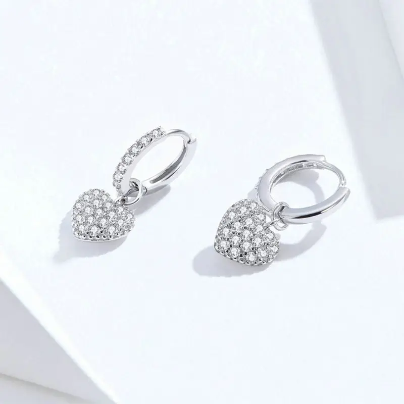 

925 Sterling Silver Pendant Fashion Earrings Jewelry For for Women Girls Christmas Gfit Fashion Wedding Jewelry E56A