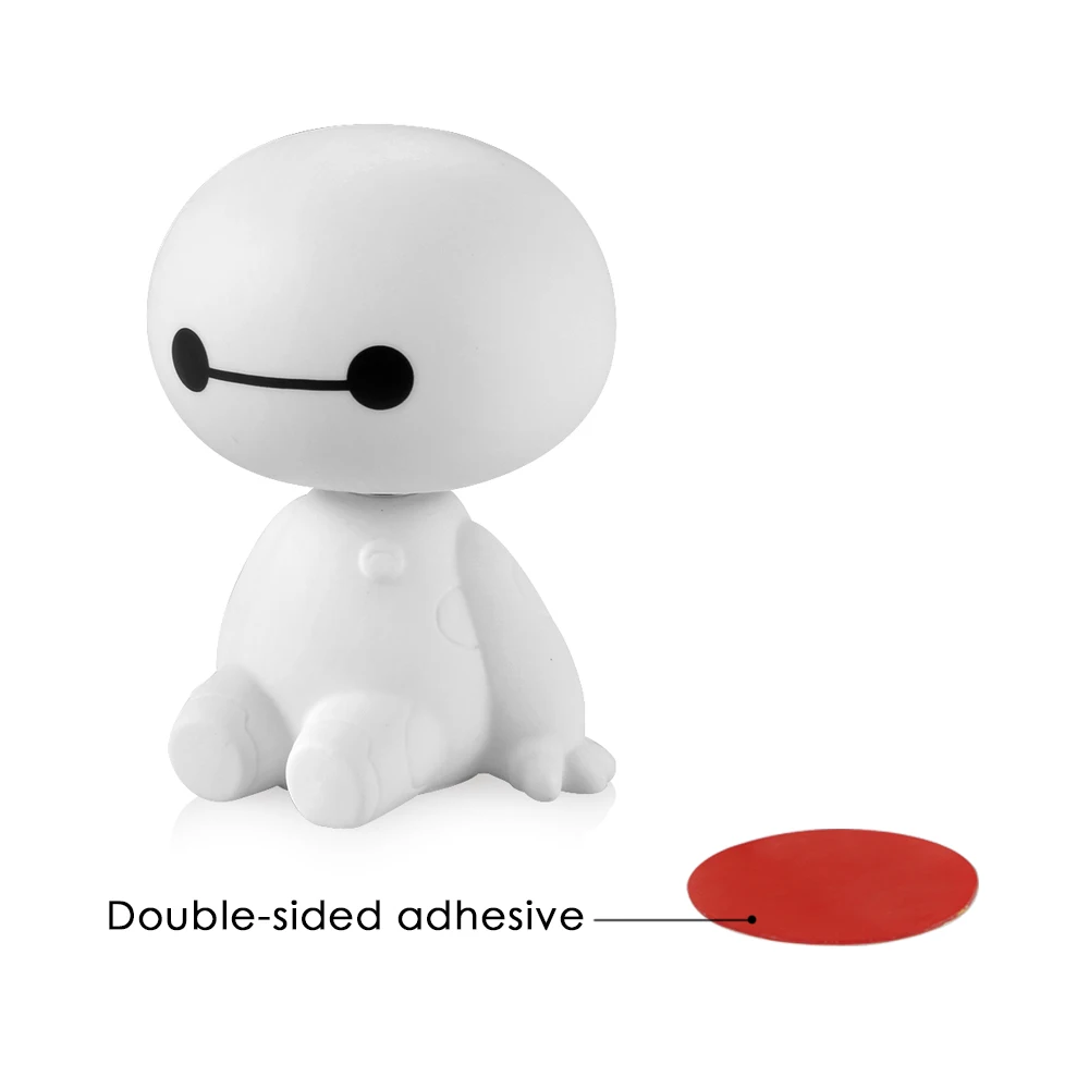 Пластиковая мультяшная фигурка робота Baymax с вращающейся головой украшения для