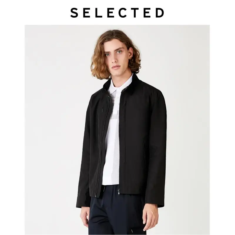

SELECTED Men's A/W Stand-up Collar Outwear Coat Business-casual Zip-through Jacket S | 4193OM528