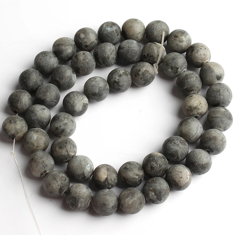 Matte Labradorite Натуральный круглый тигровый глаз Амазонит гранат Агаты ангелит кварц Лава бусины для самостоятельного изготовления ювелирных изделий браслет аксессуары 15'' - Цвет: Matte Labradorite