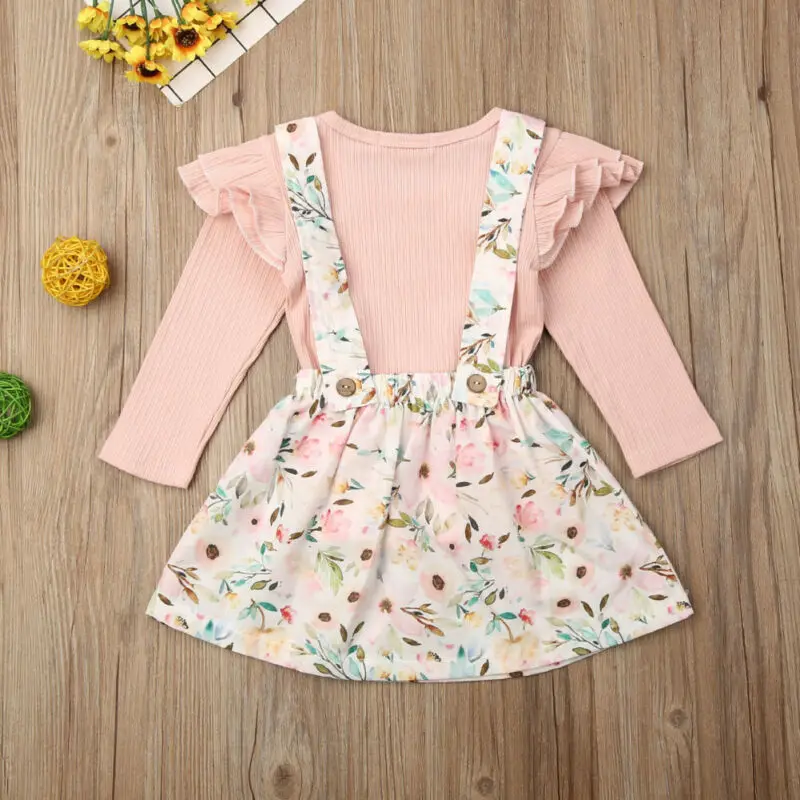 Эксклюзивная Одежда для девочек 2019 милая одежда маленьких топы с длинным рукавом