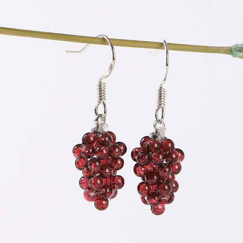 

Женские серьги-подвески с натуральным драгоценным камнем, серебро 925 пробы