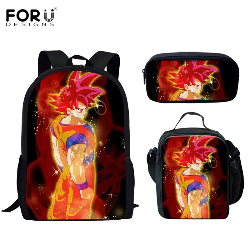 FORUDESIGNS/горячая аниме школьные сумки рюкзаки Dragon Ball Z Супер Broly шаблон Модные школьные сумки набор для девочек мальчиков Mochila - Цвет: HMA319CGK