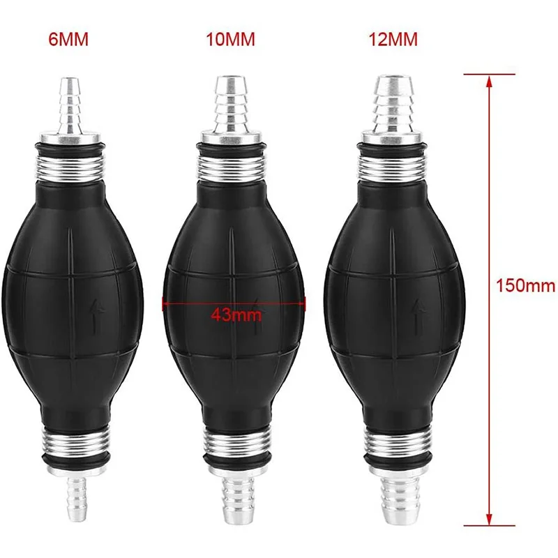 Ручной топливный насос универсальный резиновый алюминиевый для сборки линии