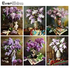 Evershine 5D DIY Алмазная вышивка сирень вышивка крестиком Алмазная мозаика Полный квадратный раунд цветок распродажа ваза подарок ручной работы