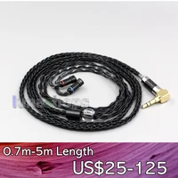 ln006353 xlr balanced 3 5mm 2 5mm 8 cores silver plated headphone cable for sennheiser ie8 ie8i ie80 ie80s metal pin