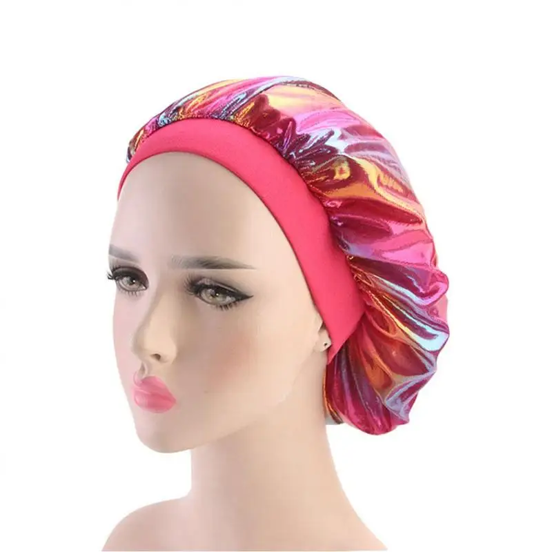Красочные Для женщин шелковистые DU-RAG волосяной покров аксессуары волна шапки