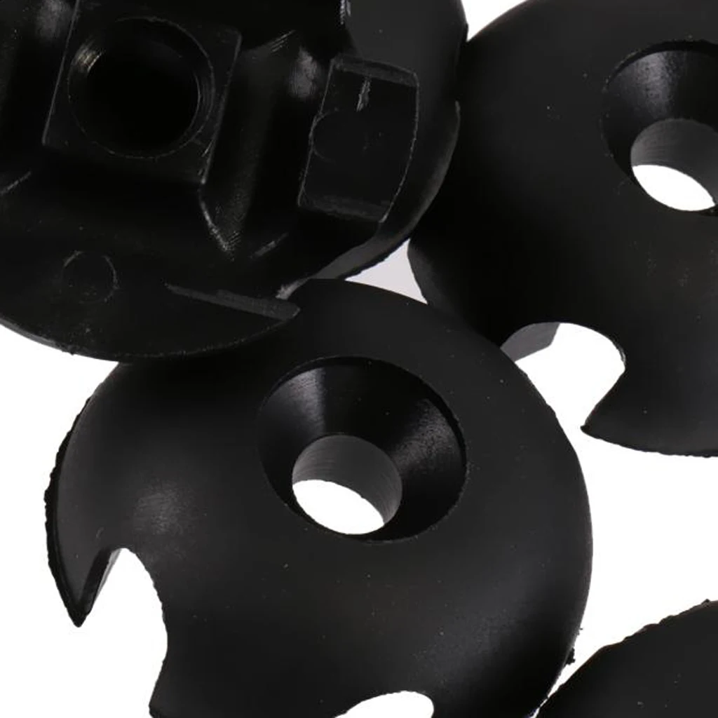 

10 Pieces Durable Nylon Deck Line Guide Slotted Round Out Fitting Deck