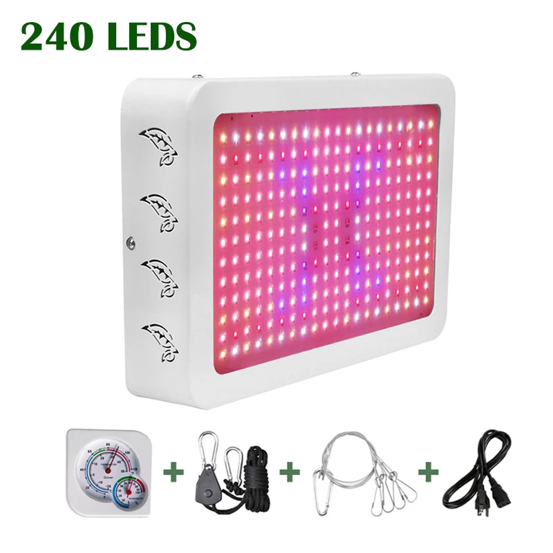 240 LEDS Комнатный светодиодный светильник для выращивания 1000 Вт 2000 Вт полный спектр фито-лампа для растений светильник s для цветов для выращивания палаток для комнаты цепочка с ромашками светодиодный Fitolamp - Испускаемый цвет: 240 LEDS