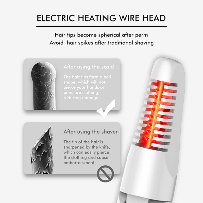 Мини триммер для бикини женщин Электрический нагревательный провод батарея