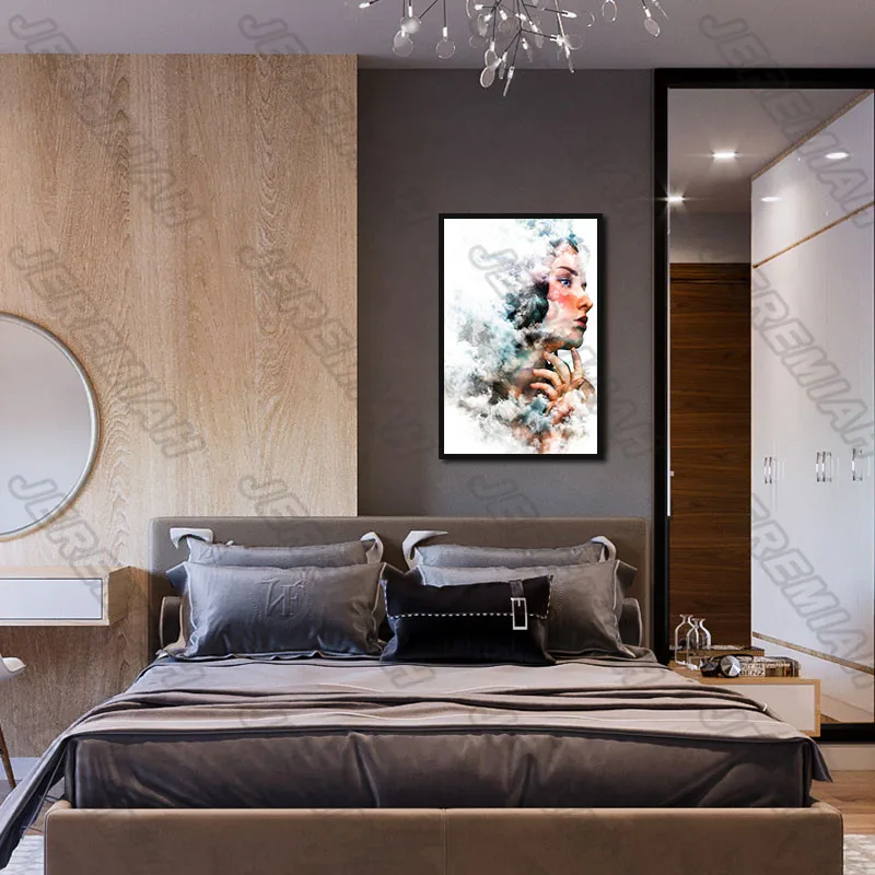 

Shy and Cute Beauty Poster Nordic Style Wall Art Canvas Print Painting Modern Home Decoration