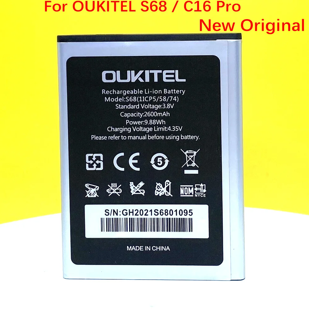in stock new high quality battery for oukitel s68 c16 pro mobile phone replacement tracking number free global shipping