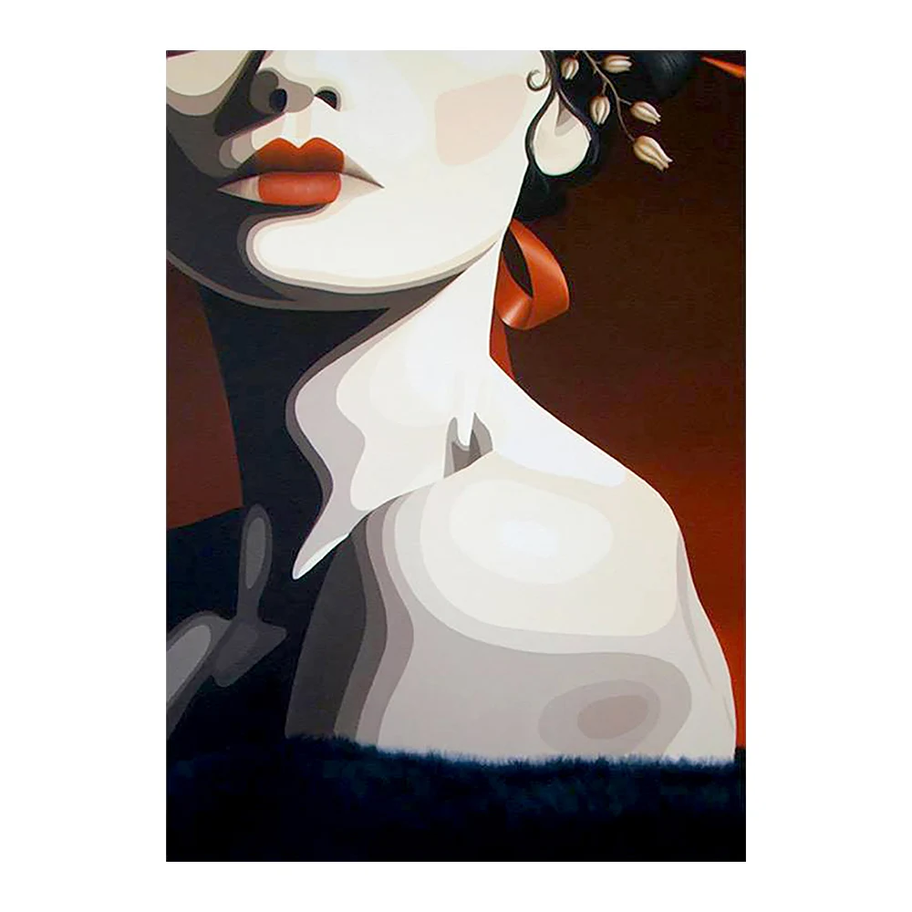 

5D DIY модная женская портретная Алмазная картина, полная дрель, новая сверлильная вышивка крестиком, простое украшение для дома