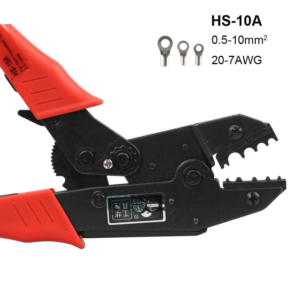 HS-10A Обжимные Щипцы 0 5-10 мм2 неизолированные OT UT RNB SNB 10-7AWG Мультитул | Инструменты