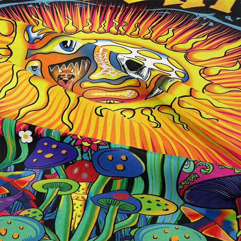 Психоделический рисунок лица настенный дешевый хиппи богемный гобелен мандала