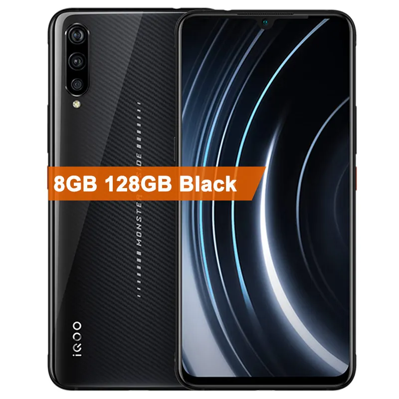 8G 128G Black vivo iQOO мобильный телефон 6,4" 6/8 ГБ/12 Гб 128/256 ГБ Snapdragon 855 две камеры 12 Мп+ 13 Мп Android 9 4000 мАч 44 Вт NFC телефон - Цвет: 8G 128G Black