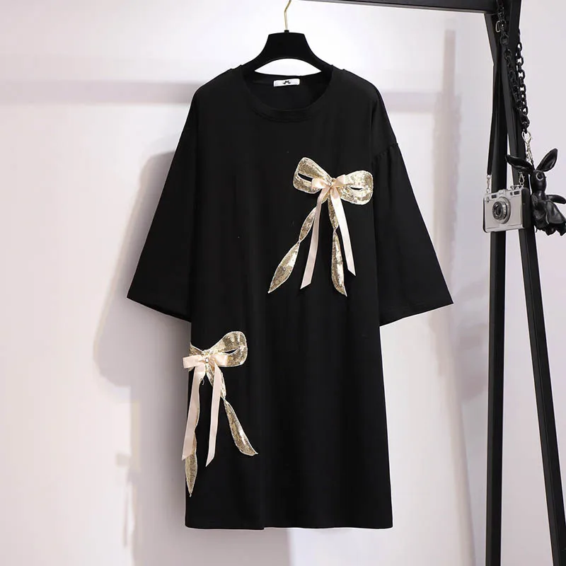 Платье женское летнее большого размера бюста 158 см 5XL 6XL 7XL 8XL 9XL черного белого