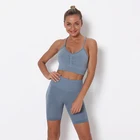 Комплект для фитнеса CHRLEISURE, летняя дышащая майка без рукавов, шорты для фитнеса, бега, тренажерного зала