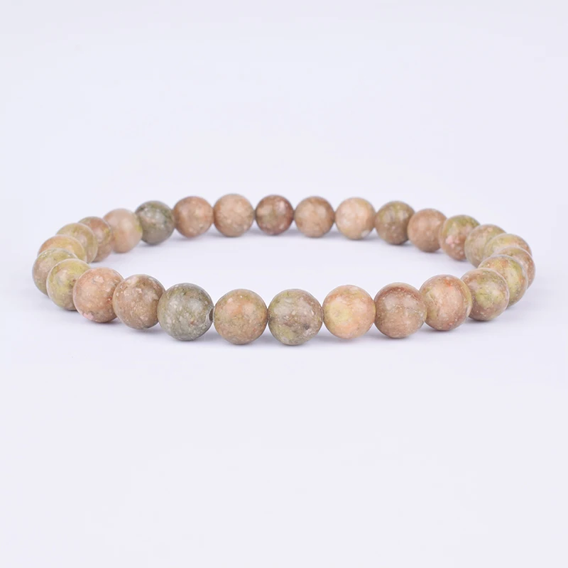 

Nature Epidote Quartz Stone Bracelets for Women Fashion Chlorite Thulite Unakite Bracelets Men New Yoga Jewelry Pulseira Hombres