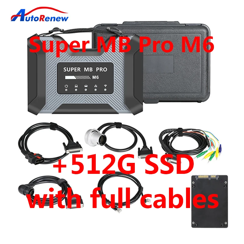 Беспроводной инструмент для диагностики автомобиля Super MB Pro M6 полная