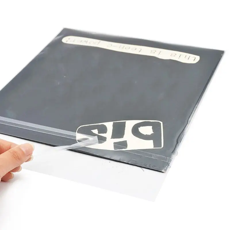 

W3JD 50PCS Gel Record Protective Sleeves Self Adhesive Bag For 7 Inches Vinyl Records Turntable Accessories